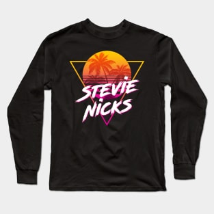 Stevie Nicks - Proud Name Retro 80s Sunset Aesthetic Design Long Sleeve T-Shirt